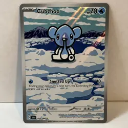 Pokemon TCG Cubchoo Illustration Rare Black Bolt 109/086 - Image 1