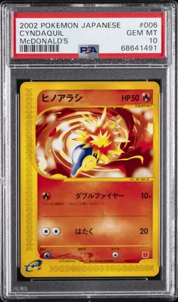 2002 POKEMON JPN MCDONALD'S #006 CYNDAQUIL PSA 10 - Image 1