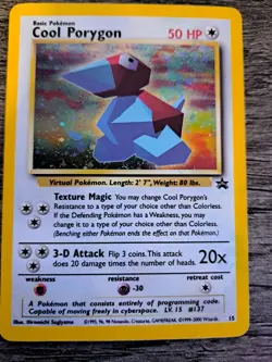 Pokemon TCG Cool Porygon 15/53 Wotc Black Star Promo Holo - Image 1