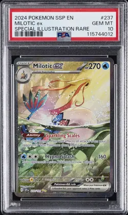2024 POKEMON SSP EN-SURGING SPARKS SPECIAL ILLUSTRATION RARE MILOTIC EX PSA 10 - Image 1