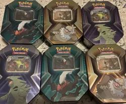 Pokemon Triple Whammy Tin 6-Pack Tyranitar, Slaking, Darkrai SEALED - Image 1