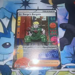 Lt. Surge's Bargain - 185/132 Pokemon Mega Evolution (MEG) SIR Near Mint - Image 1
