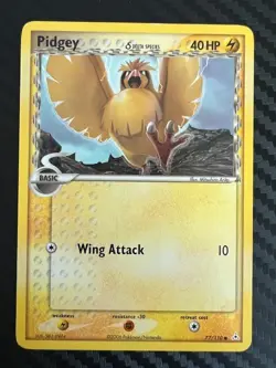 Pokemon TCG Pidgey Delta Species 77/110 Holon Phantoms Regular LP - Image 1