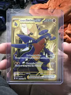 Pokemon TCG Cynthia's Garchomp EX Gold 241/182 Ultra Rare Full Art - Image 1