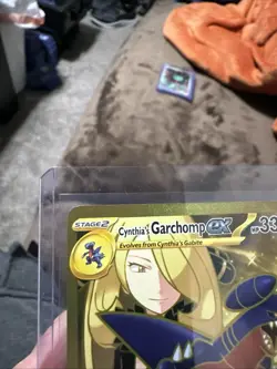 Pokemon TCG Cynthia's Garchomp EX Gold 241/182 Ultra Rare Full Art - Image 2