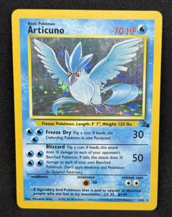 Articuno - 2/62 Pokemon Fossil Unlimited Holo Rare - WOTC 1999 - Image 1