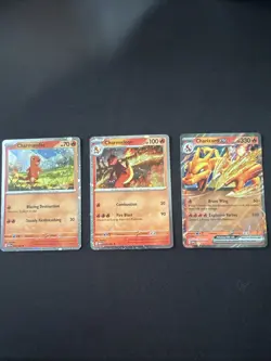 Charizard Ex SVP 161 Promo, Charmander 4/165 Charmeleon 5/165 -NM- Pokemon TCG - Image 1