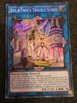1X NM Evil Twin's Trouble Sunny - MP22-EN216 - Prismatic Secret Rare - yugioh - Image 1