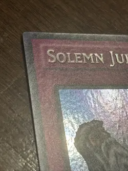 Solemn Judgment LCYW-EN152 Yugi’s World Unlimited Edition Secret Rare LP - Image 3