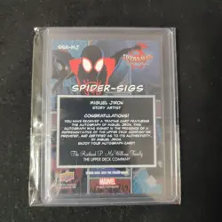 Spiderverse Morales Voice Actor Signed Card - Image 2