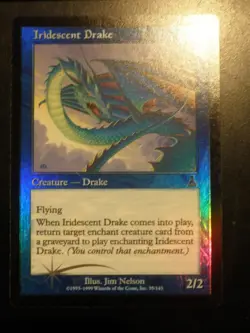 mtg magic Iridescent Drake urza's destiny FOIL ENGLISH Drakon Iridescent destine - Image 1