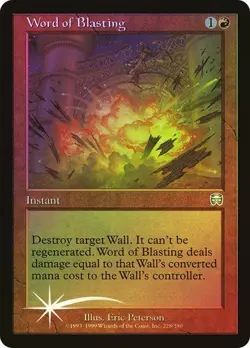 Mercadian Masques MTG FOIL Word of Blasting Magic - Image 1