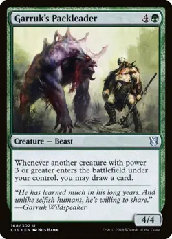 X 1 Garruk's Packleader NM-M Commander 2019 168 MTG Magic The Gathering - Image 1