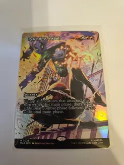 Relentless Assault Borderless FOIL MTG Marvel Eternal-Legal Nm/M - Image 1