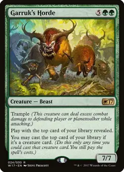 X 1 Garruk's Horde NM-M M17 024 MTG Magic The Gathering - Image 1