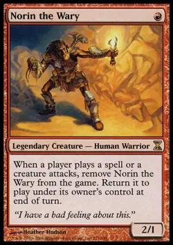 1x Norin the Wary Light Play, English Time Spiral MTG Magic - Image 1