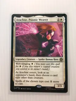 MTG Arachne, Psionic Weaver Regular SPM NM MTG Marvel Spider-man #002 - Image 1