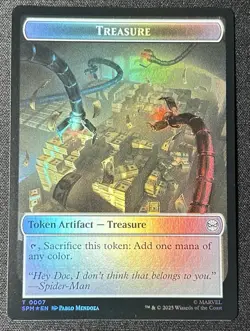 MTG - Spider-Man - T 0007 Treasure T 0004 Human Citizen DOUBLE SIDED - Image 1