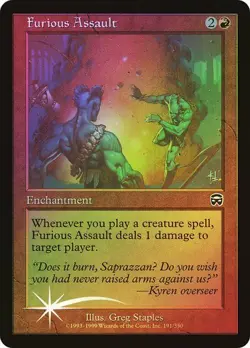 Mercadian Masques MTG FOIL Furious Assault Magic - Image 1