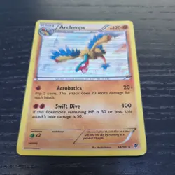 Pokemon - Archeops Card 54/101 Holo Plasma Blast Black White - Image 1
