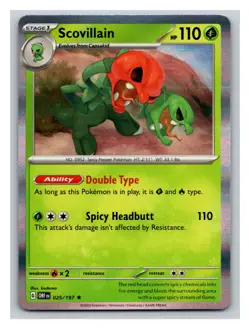 HOLO Scovillain 025/197 Obsidian Flames Pokemon CardPP13 - Image 1