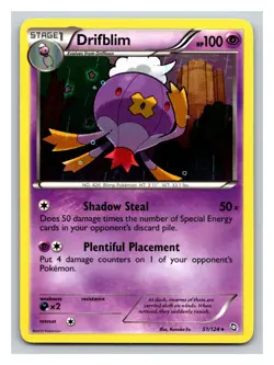 Pokemon 2012 Moderate Play Drifblim Dragons Exalted Rare 51/124 Card PP11 - Image 1