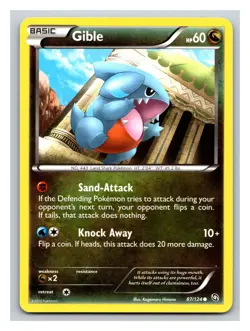 Gible 87/124 Common Dragons Exalted Pokemon Card PP10 - Image 1