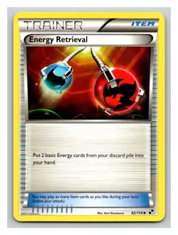Black and White #92/114 Energy Retrieval Pokemon TCG PP12 - Image 1