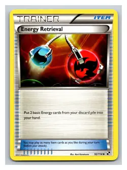 Black and White #92/114 Energy Retrieval Pokemon TCG PP10 - Image 1