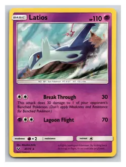 Pokemon TCG Latios S&M Shining Legends 41/73 Holo Rare Card PP3 - Image 1