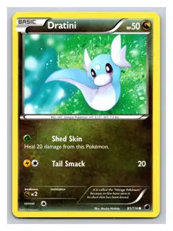 Pokemon TCG Card 2013 Black & White Plasma Freeze Dratini 81/116 Non-Holo PP13 - Image 1