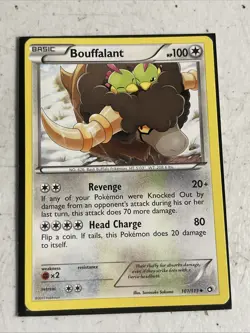 Pokemon TCG Bouffalant 107/113 BW Legendary Treasures Regular Card EN-MP 2013 - Image 1