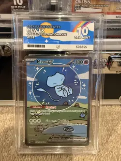 Pokemon TCG Bubble Mew EX Paldean Fates Sir Ace 10 Gem Mint Card 232/091 - Image 1