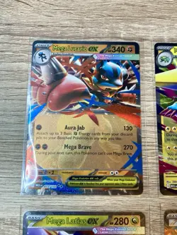 Lot Of 6 Mega Evolution Ex’s (Lucario, Etc)~ Mint/NM 2025 Holo Pokemon TCG Cards - Image 3