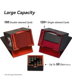 Mage Tech Commander Deck Box for MTG Magnetic Card Holder Black/Purple - Image 3