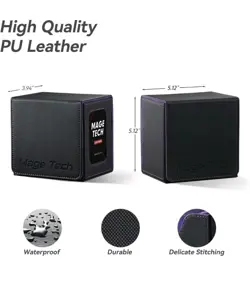 Mage Tech Commander Deck Box for MTG Magnetic Card Holder Black/Purple - Image 4