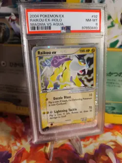 Pokemon Card Raikou Ex Holo Ex Team Aqua Vs Magma English Englisch PSA 8 - Image 1