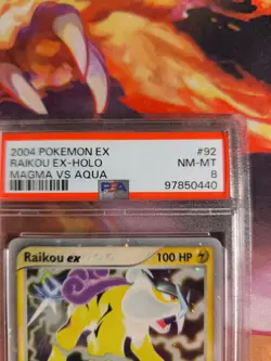 Pokemon Card Raikou Ex Holo Ex Team Aqua Vs Magma English Englisch PSA 8 - Image 4