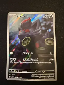 Pokemon TCG Zorua 075/064 Shrouded Fable Holo Illustration Rare Card - Image 1