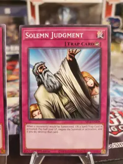 Solemn Judgment SR14-EN038 Common Yugioh Card - Image 3