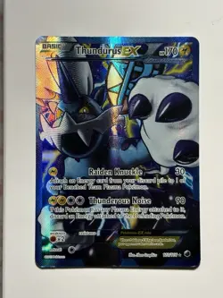 Thundurus EX 110/116 Ultra Rare Full Art Holo Plasma Freeze Pokemon Card - Image 2