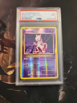Pokemon XY Evolutions Mewtwo 51/108 Reverse Holo Card PSA 9 Mint - Image 1