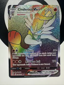 Cinderace VMAX Secret Rare Rainbow 194/192 Swsh02: Rebel Clash Pokemon Card NM/M - Image 2