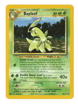 Bayleef 29/111 Pokemon Card TCG Neo Genesis Uncommon LP - Image 1