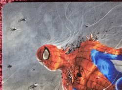 MTG Marvel Heroic Horde Gold Signature Spider-Man Art Card 21/54 Art Series MINT - Image 3