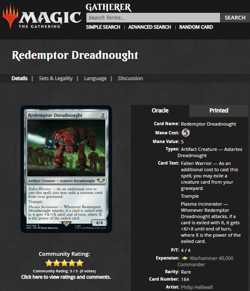 2022 MTG Magic the Gathering Warhammer 40k Surge Foil #164 Redemptor Dreadnought - Image 3