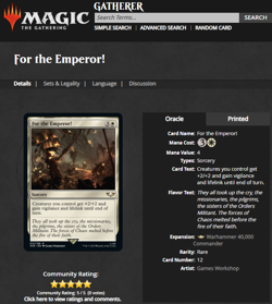 2022 MTG Magic the Gathering Warhammer 40000 40k Surge Foil #12 For the Emperor! - Image 3