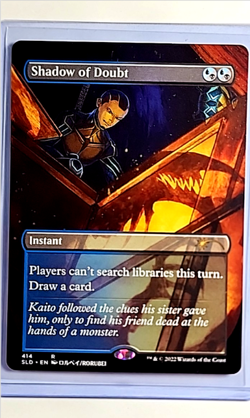 2022 MTG Magic the Gathering SLD Secret Lair Borderless #414 Shadow of Doubt - Image 1