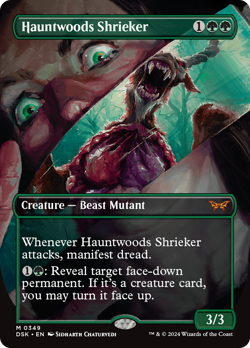 x1 Hauntwoods Shrieker DSK Duskmourn MTG 349 MYTHIC BORDERLESS M/NM 1x - Image 1