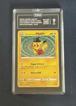 Pokemon Canada Pokemon Center Special Delivery Pikachu SWSH074 Holo TAG 9 MINT - Image 3